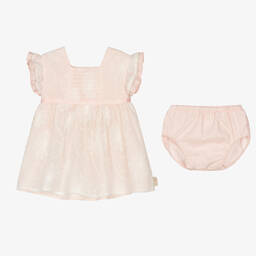 Tutto Piccolo-Girls Pink Embroidered Lace Dress | Childrensalon Outlet