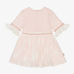 Tutto Piccolo-Розовое кружевное платье с вышивкой | Childrensalon Outlet