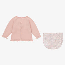 Tutto Piccolo-Розовый топ и шорты в цветочек из хлопка | Childrensalon Outlet