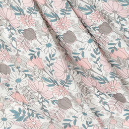 Tutto Piccolo-طقم فستان فيسكوز وقطن لون أبيض بطبعة ورود | Childrensalon Outlet