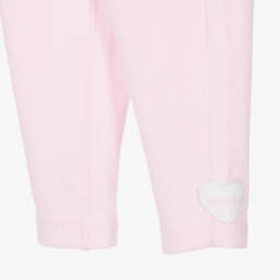 Tutto Piccolo-طقم ليقنز قطن مقلم لون زهري للبنات | Childrensalon Outlet