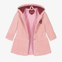 Tutto Piccolo-Girls Pink Hooded Coat | Childrensalon Outlet