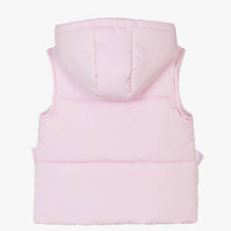 Tutto Piccolo-Розовый пуховый жилет с капюшоном | Childrensalon Outlet