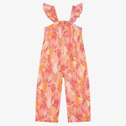 Tutto Piccolo-جمبسوت قطن لون زهري وبرتقالي للبنات | Childrensalon Outlet