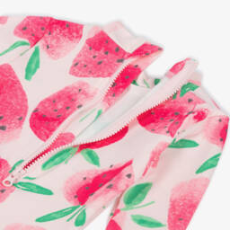 Tutto Piccolo-Girls Pink Strawberry Long Sleeved Swimsuit | Childrensalon Outlet