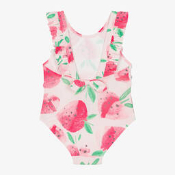 Tutto Piccolo-Girls Pink Strawberry Swimsuit | Childrensalon Outlet