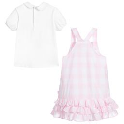 Tutto Piccolo-Girls Pink & White Dress Set | Childrensalon Outlet