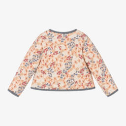Tutto Piccolo-Girls Quilted Beige Floral Coat | Childrensalon Outlet