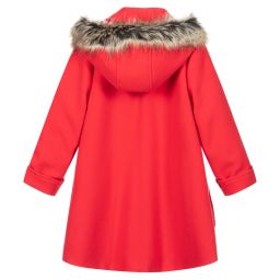 Tutto Piccolo-Красное пальто для девочек | Childrensalon Outlet