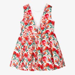 Tutto Piccolo-Красное хлопковое платье для девочек | Childrensalon Outlet