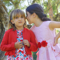 Tutto Piccolo-Girls Red Cotton Shorts Set | Childrensalon Outlet