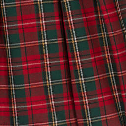 Tutto Piccolo-Girls Red Cotton Tartan Dress Set | Childrensalon Outlet