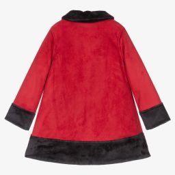 Tutto Piccolo-Girls Red Faux Suede Coat | Childrensalon Outlet