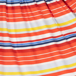 Tutto Piccolo-Girls Red Stripe Cotton Dress | Childrensalon Outlet
