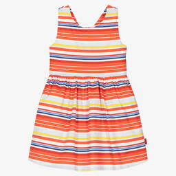 Tutto Piccolo-Girls Red Stripe Cotton Dress | Childrensalon Outlet