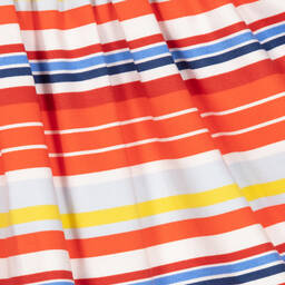 Tutto Piccolo-طقم تنورة قطن جيرسي مقلم لون أحمر | Childrensalon Outlet