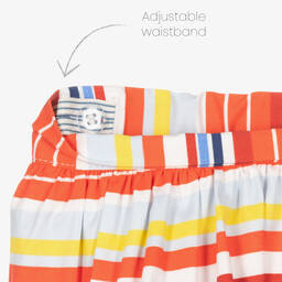 Tutto Piccolo-طقم تنورة قطن جيرسي مقلم لون أحمر | Childrensalon Outlet