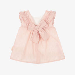 Tutto Piccolo-طقم بناتي وردي لامع بخطوط | Childrensalon Outlet