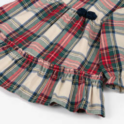 Tutto Piccolo-طقم فستان تارتان لون أحمر للمولودات | Childrensalon Outlet