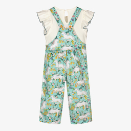 Tutto Piccolo-Girls Unicorn Dungarees Set | Childrensalon Outlet