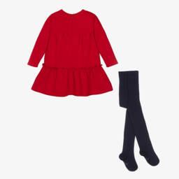Tutto Piccolo-Girls Velvet Ribbon Dress Ensemble | Childrensalon Outlet