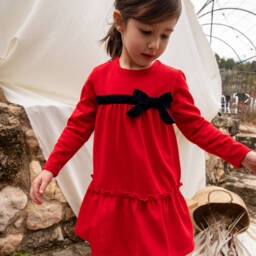 Tutto Piccolo-Girls Velvet Ribbon Dress Ensemble | Childrensalon Outlet