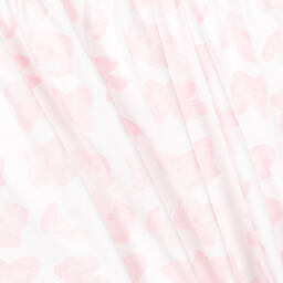 Tutto Piccolo-Белое хлопковое платье с розовыми цветами | Childrensalon Outlet