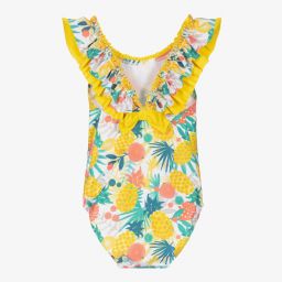 Tutto Piccolo-Желтый купальник с фруктами для девочек | Childrensalon Outlet