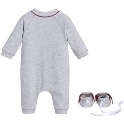 Tutto Piccolo-Комплект с серым хлопковым комбинезоном-слип для малышей | Childrensalon Outlet