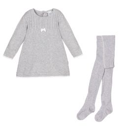 Tutto Piccolo-Grey Knitted Baby Dress Set | Childrensalon Outlet
