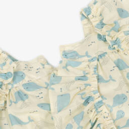 Tutto Piccolo-Little Girls Sunshine Whale Dress | Childrensalon Outlet