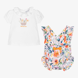 Tutto Piccolo-Топ и розовые шорты из хлопка для малышей | Childrensalon Outlet