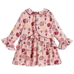 Tutto Piccolo-Розовое платье с цветочным рисунком | Childrensalon Outlet