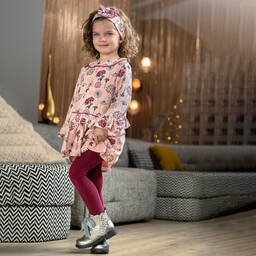 Tutto Piccolo-Розовое платье с цветочным рисунком | Childrensalon Outlet