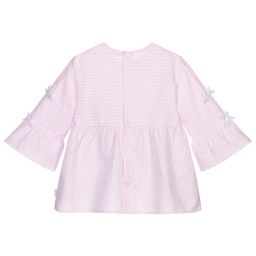 Tutto Piccolo-توب قطن مقلم لون زهري وأبيض للبنات | Childrensalon Outlet