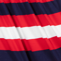 Tutto Piccolo-Красно-синее платье из пике в полоску | Childrensalon Outlet