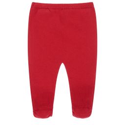 Tutto Piccolo-Red Knit Baby Trousers | Childrensalon Outlet