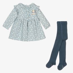 Tutto Piccolo-Sea Green Cotton Dress Set | Childrensalon Outlet