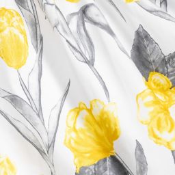 Tutto Piccolo-White & Yellow Cotton Dress | Childrensalon Outlet