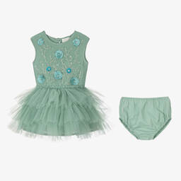 Tutu du Monde-Baby Girls Green Tulle Tutu Dress | Childrensalon Outlet