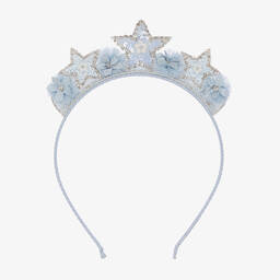 Tutu du Monde-طوق للشعر نجوم مطرز بترتر لون أزرق للبنات | Childrensalon Outlet