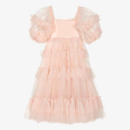 Tutu du Monde-Платье из рюшевого тюля для девочек в нежно-розовом цвете | Childrensalon Outlet