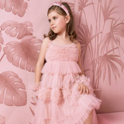 Tutu du Monde-Girls Blush Tiered Tulle Gown | Childrensalon Outlet