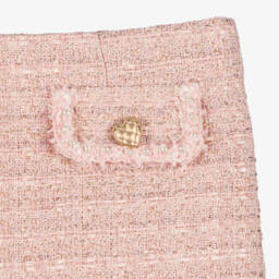 Tutu du Monde-Girls Glittery Pink Tweed Skirt | Childrensalon Outlet