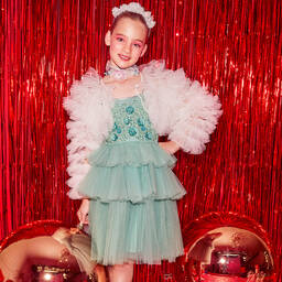 Tutu du Monde-Зеленое платье из тюля с бисером | Childrensalon Outlet