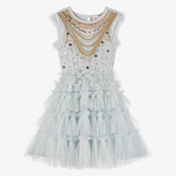 Tutu du Monde-Girls Ice Blue Tulle Gown | Childrensalon Outlet
