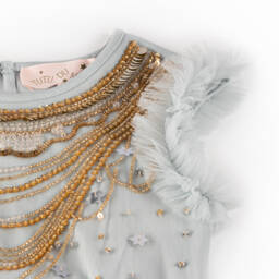 Tutu du Monde-Girls Ice Blue Tulle Gown | Childrensalon Outlet