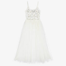 Tutu du Monde-Girls Ivory Tulle Sequin Dress  | Childrensalon Outlet