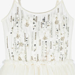 Tutu du Monde-Girls Ivory Tulle Sequin Dress  | Childrensalon Outlet