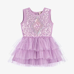 Tutu du Monde-Girls Lilac Sequin Tulle Dress | Childrensalon Outlet